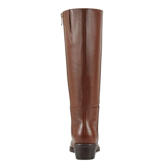 [NEW IN BOX] Easy Spirit Women Loretta Riding Boots Medium Brown Leather 8.5 - Picture 6 of 9